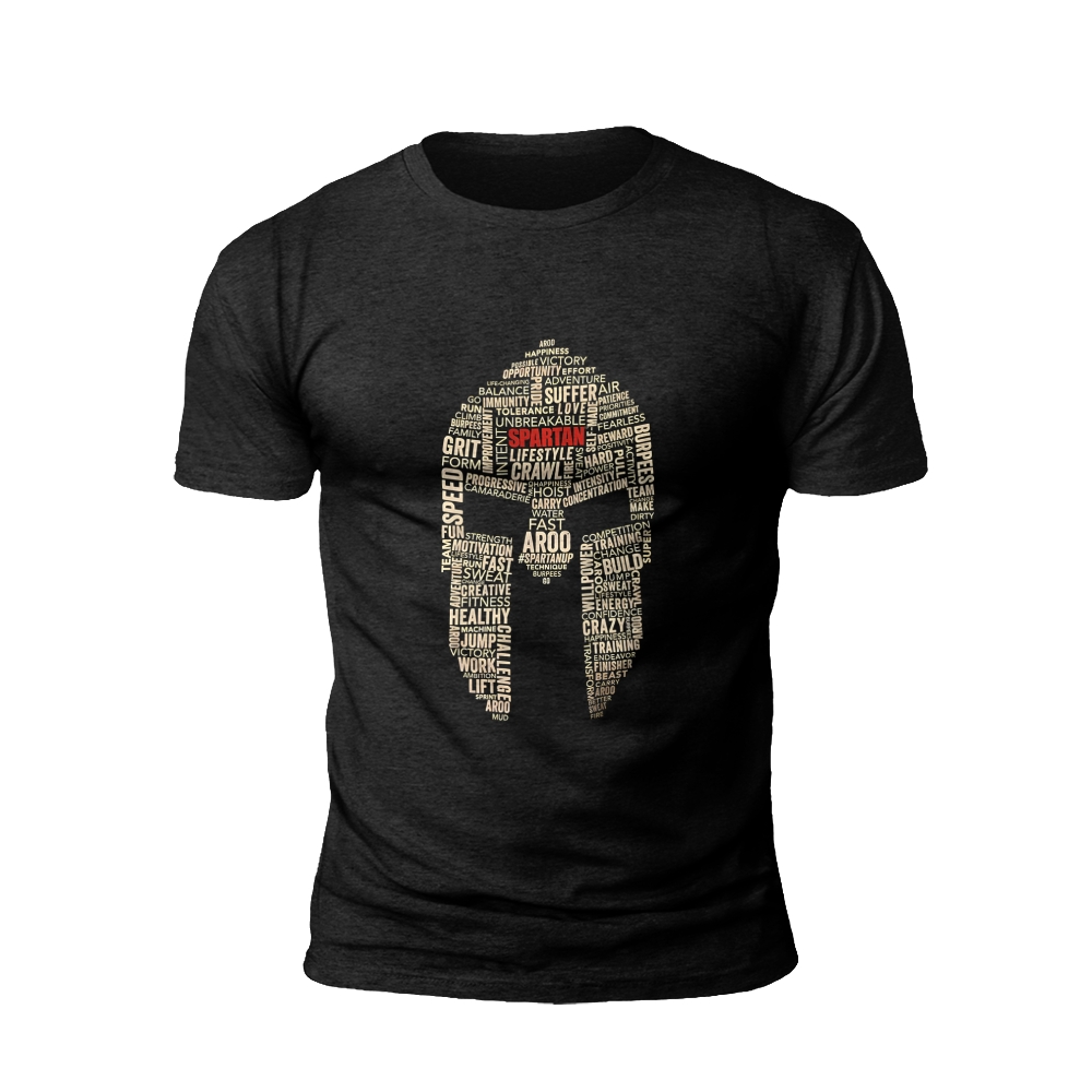 Spartan Lifestyle Word Cloud T-Shirt