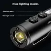 LED Tactical Flashlight with Hat Clip Super Bright Flashlight for Hiking Outdoor