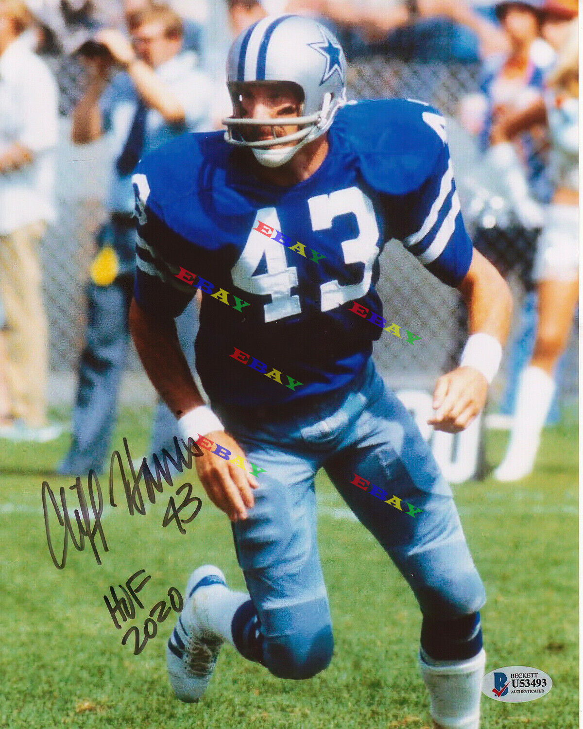 Cliff Harris HOF Dallas Cowboys Autographed 8x10 Photo Poster painting Signed Reprint