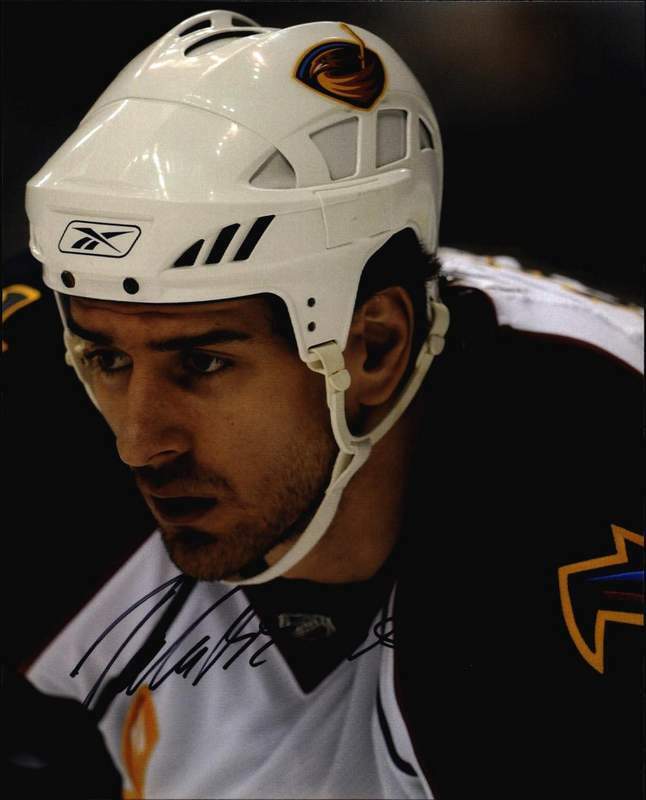 Boris Valabik signed Atlanta Thrashers NHL hockey 8x10 Photo Poster painting Cert Autographed A2