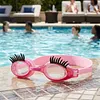 Eyelash Goggles with Lashes Funny Goggles Anti-Fog No Leak Swimming Glasses for Adult Ladies and Women for Outdoor Pool Swimming Play