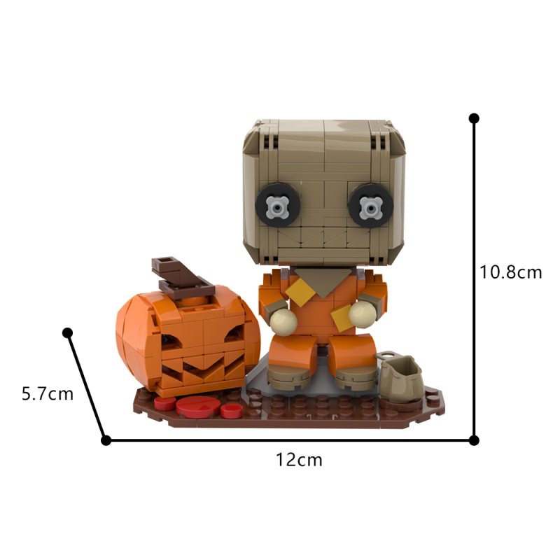 MOC Horror Movie Pumpkin Lantern Doll Model Building Blocks Supernatural Halloween Trick'r Treat Action Figure Brick Toy  Gift