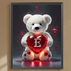 Diamond Painting -DIY Round Drill Love Letter Bear E(35x45cm)