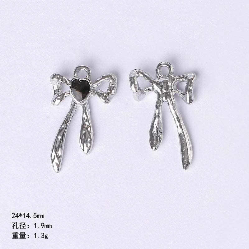 20 PCS/Package 22 * 9mm Alloy Cherry Heart Shape Rose Pendant Jewelry Accessories