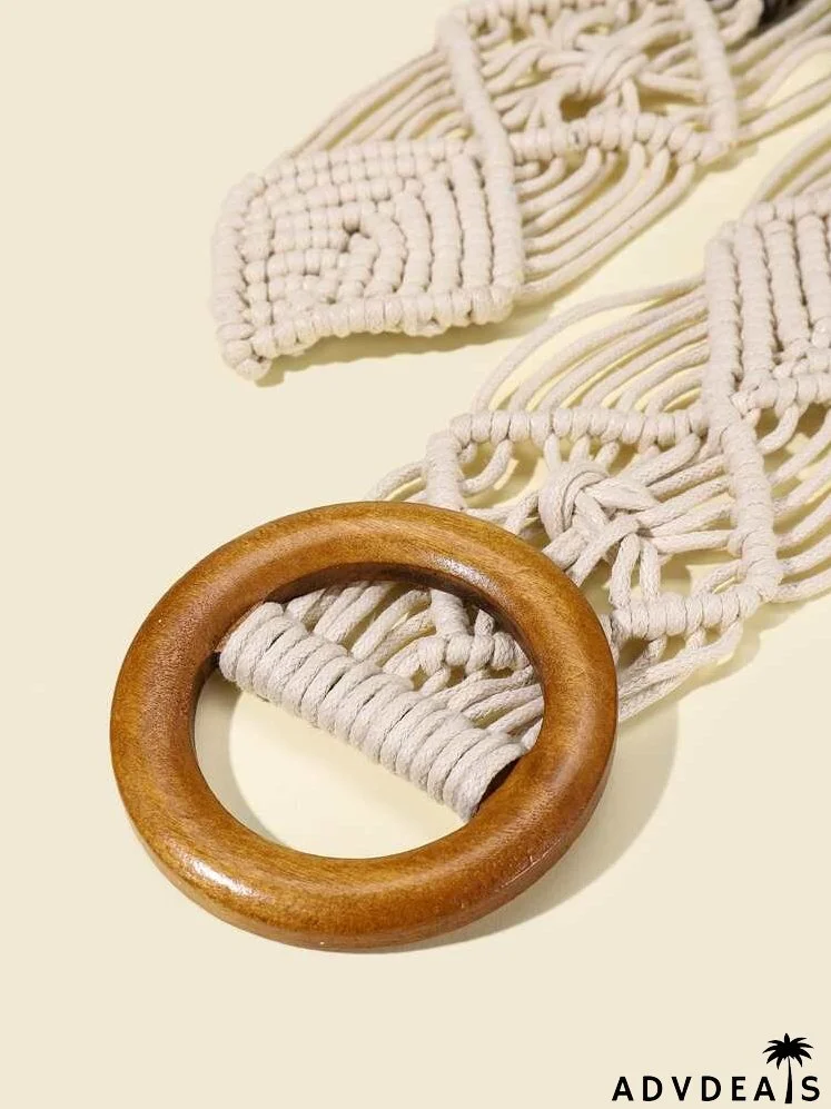 Bead Decor Woven Belt