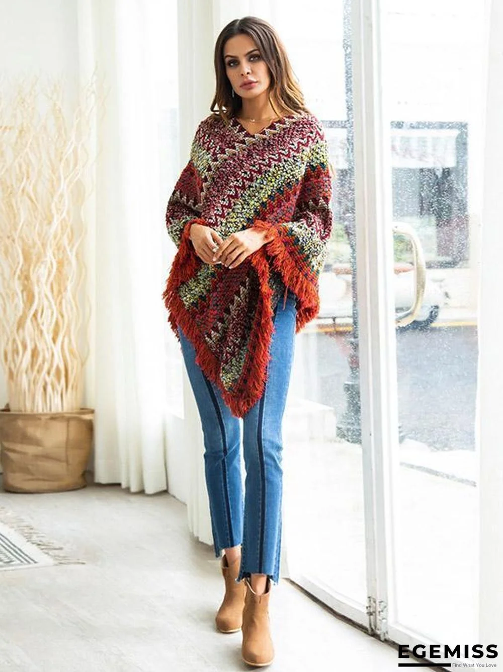 Bohemia Retro Loose Tassels Sweater Tops | EGEMISS