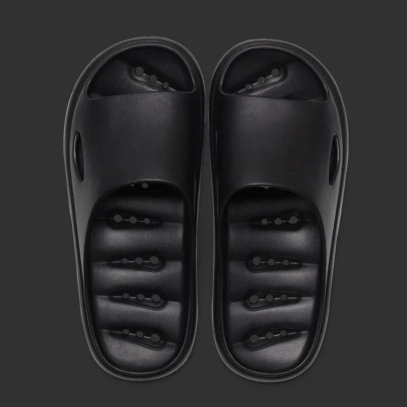WOTTE EVA Hole Leaking Slippers Women Bathroom Slides Anti-slip Summer Indoor Home Soft Slippers Household Bath Sandals Men