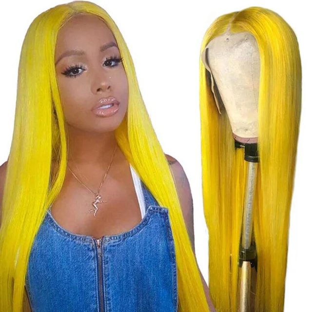 Jewtribute Hair®| Straight Lace Frontal Wig Yellow Hd Transparent 