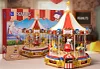 Snoopy Carousel Light-Up Musical Building Block Toy Model
