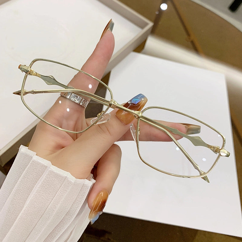 Casual Minimalist Solid Color Pc Square Full Frame Glasses