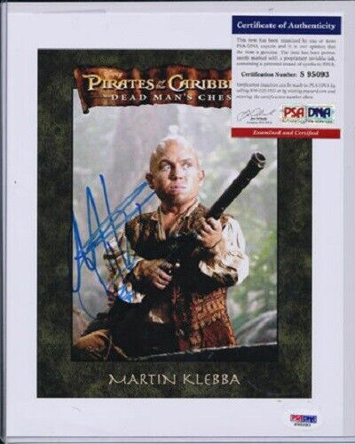 Martin Klebba as Marty signed Pirates of the Caribbean 8x10 Photo Poster painting PSA COA