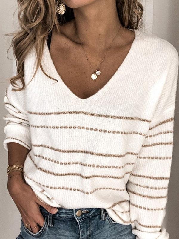 Mayoulove V neck sweater-Mayoulove