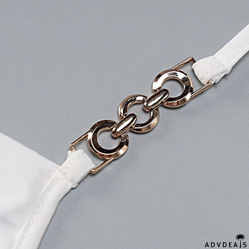 Stunning Metallic Trim Sleeveless Cowl Neck Halter Crop Top - White