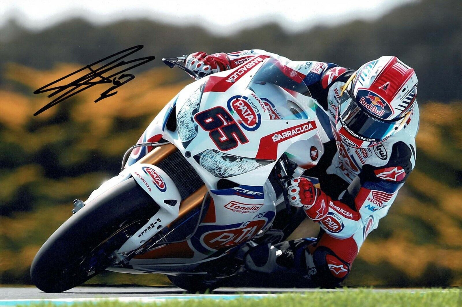 Jonathan REA SIGNED PATA Chips Red Bull HONDA Autograph Photo Poster painting 3 AFTAL COA