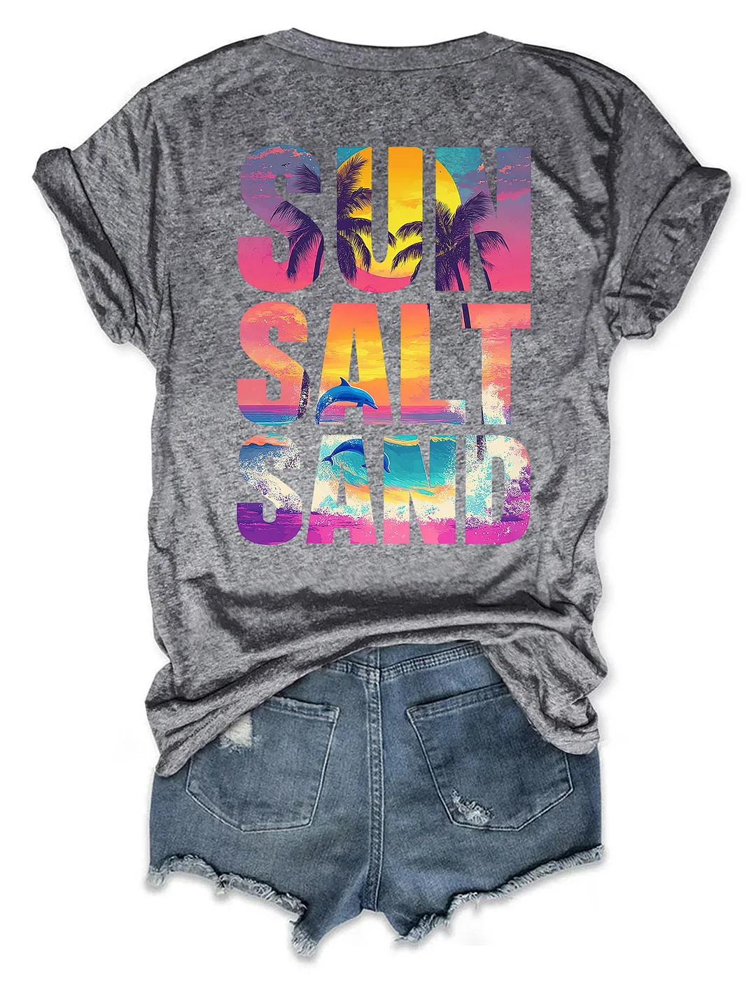 Retro Summer Sun Salt Sand T-shirt