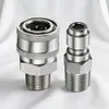 3/8 Inch Power Washer Quick Connect Kit Stainless Steel Adapter Set Power Washer Adapter Fittings Female/Male NPT Thread 12 Pcs 5000 PSI