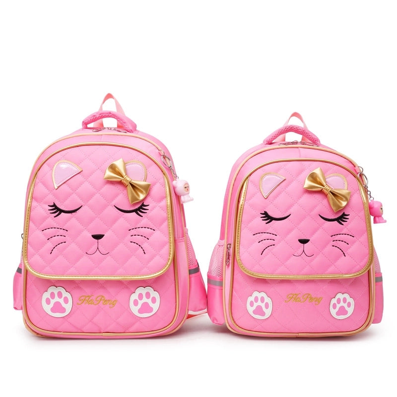 Waterproof Cartoon Solid Color School Daily Kids Backpack