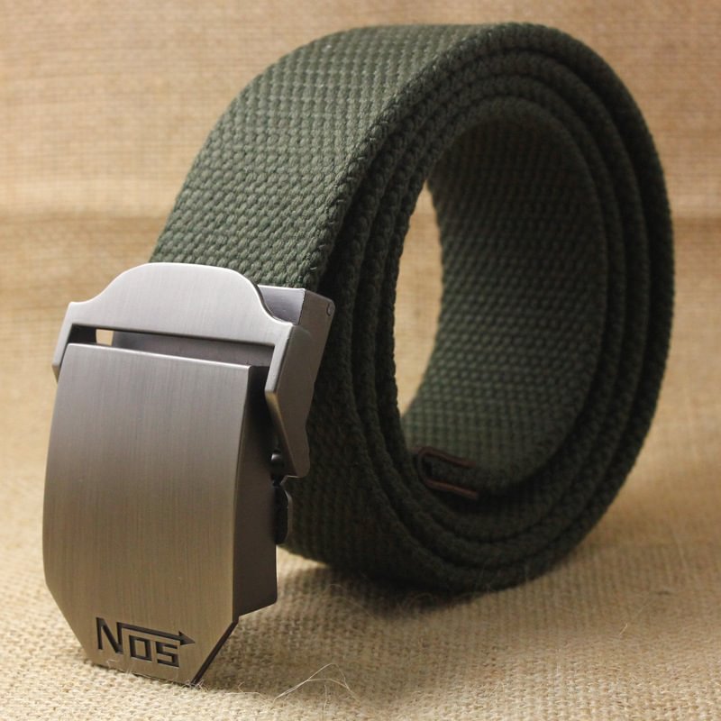 Men's outdoor leisure automatic buckle canvas belt / [viawink] /