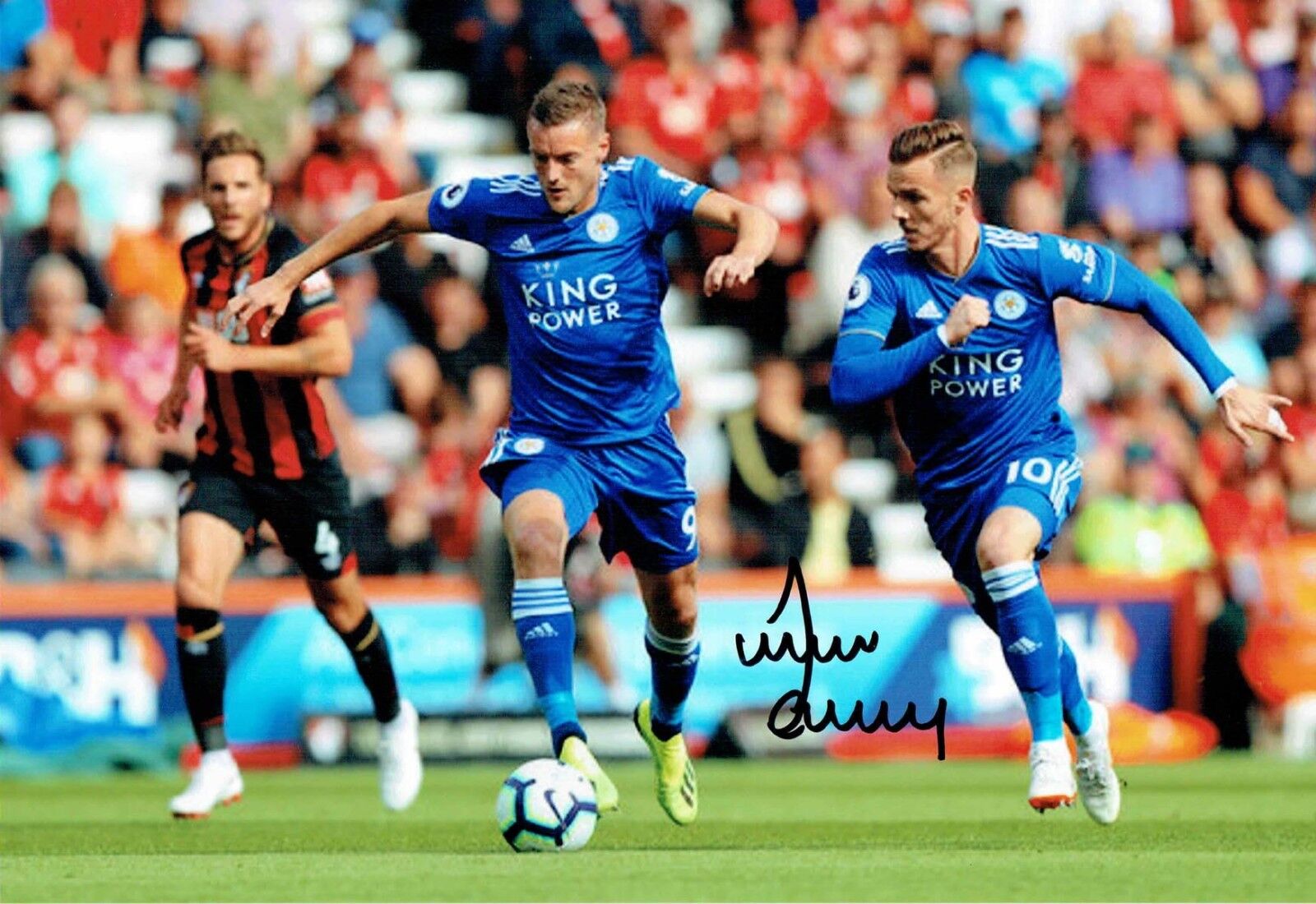 Jamie VARDY Signed Autograph 12x8 Photo Poster painting D AFTAL COA Leicester City ENGLAND