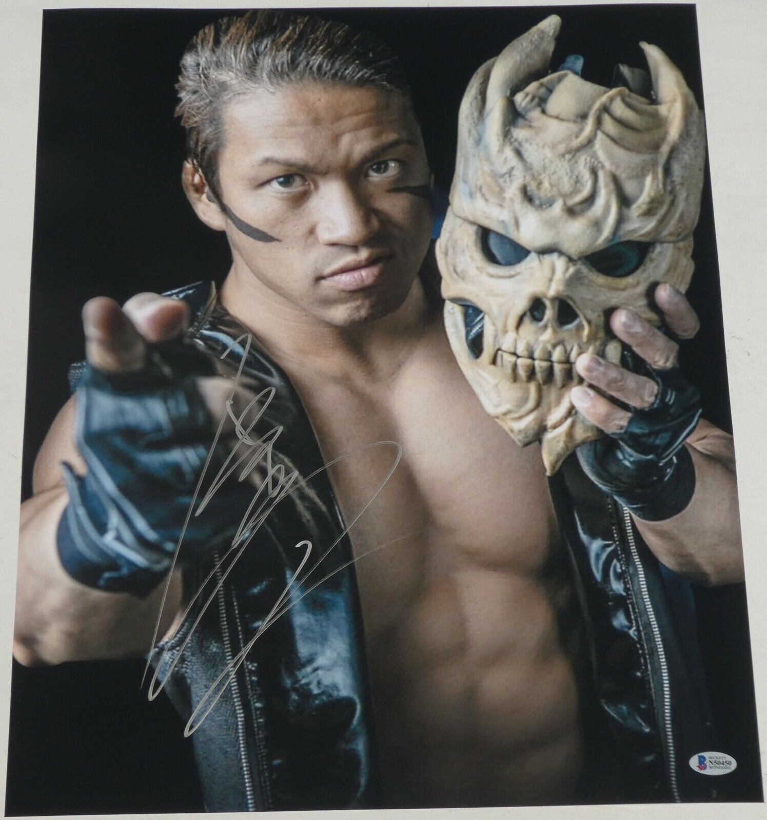 Taiji Ishimori Signed 16x20 Photo Poster painting BAS COA New Japan Pro Wrestling Bullet Club 50