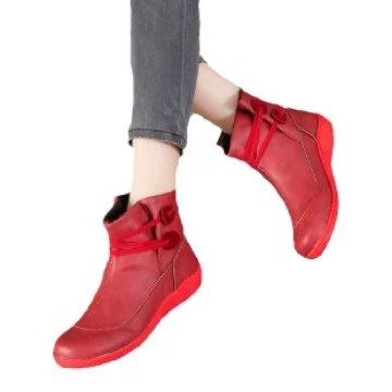 Yyvonne Women's Short Boots 2025 Autumn And Winter New Flat-Bottom Martin Boots English Style Low-Winding Women's Singles Shoes