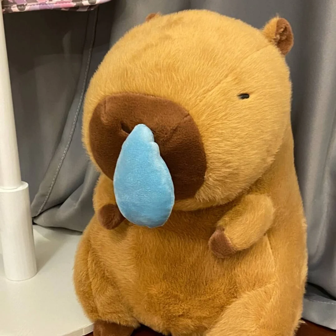Cuteee Family Amusing Snot-nosed Capybara Plush Kawaii Animal Plushies Squishy Pillow Toy