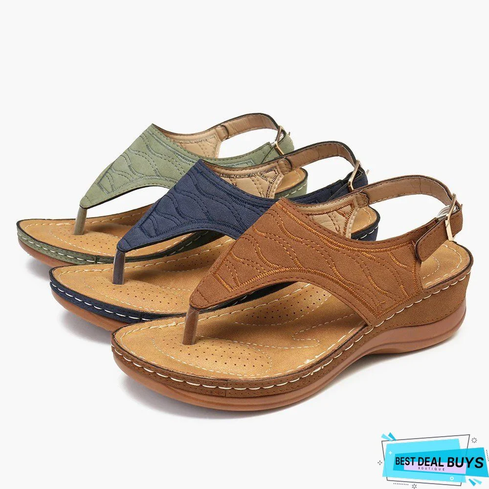 Embroidery Holiday Sandals