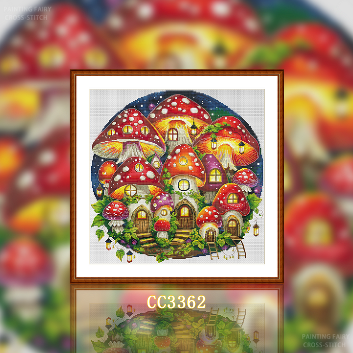 CC3362-Mushroom Small House]_ 20.79_ Painting Fairy Cross