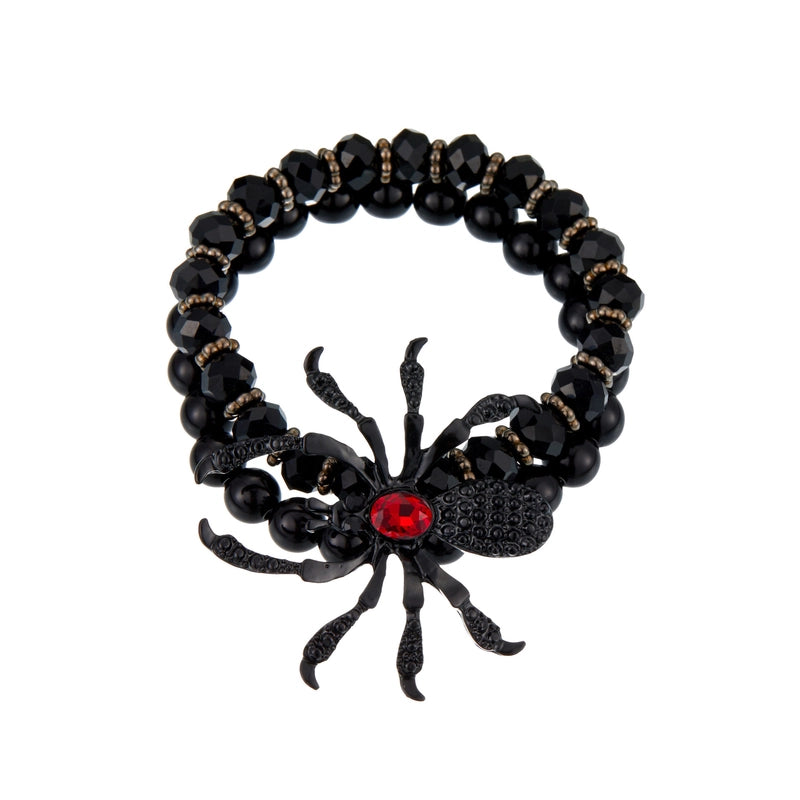 Cute Hip-Hop Exaggerated Spider Arylic Zinc Alloy Halloween Men’s Bracelets