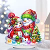 Acrylic Christmas Santa Snowman Cardinal Diamond Painting Desktop Decors Kit