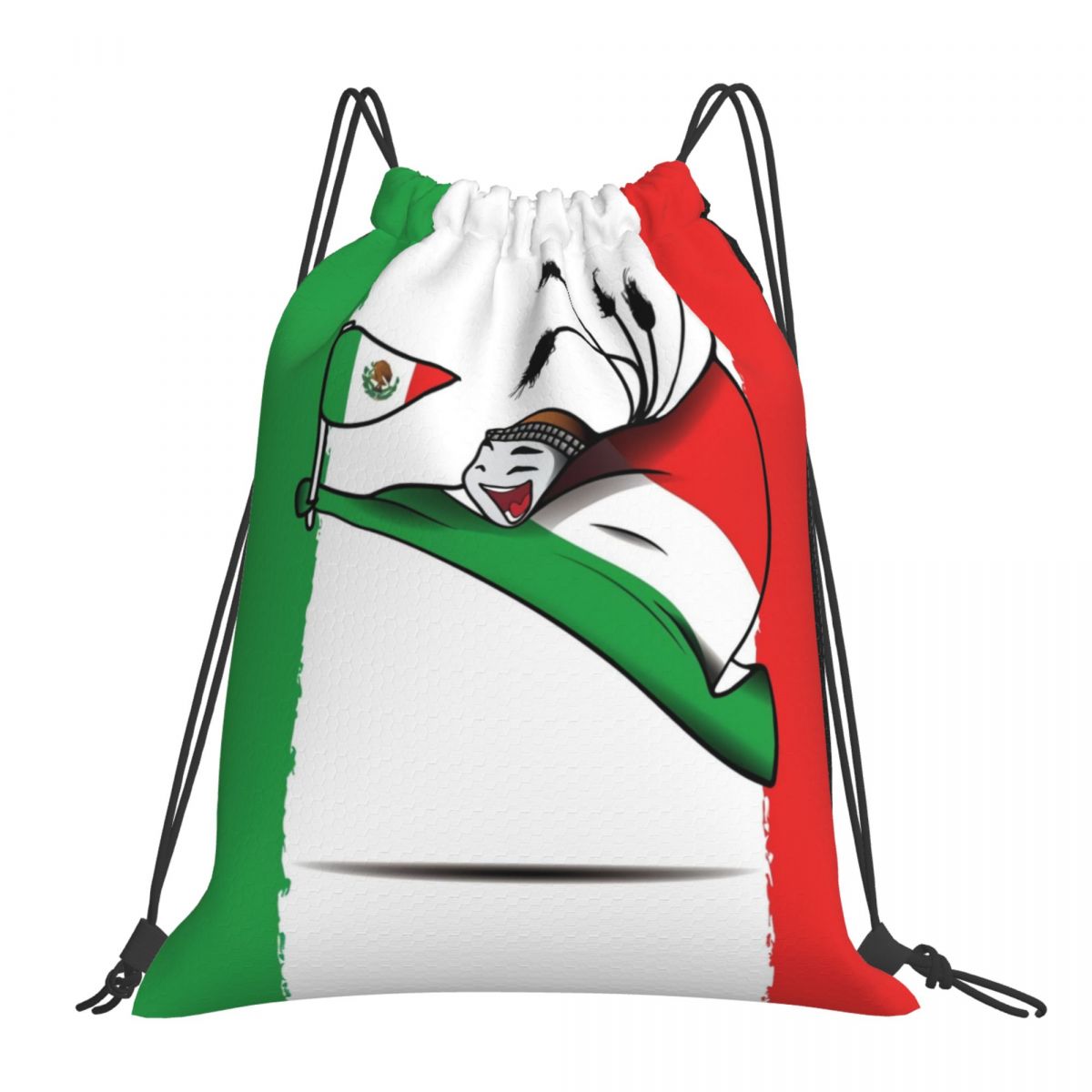 Mexico World Cup 2022 Mascot Unisex Drawstring Backpack Bag Travel Sackpack