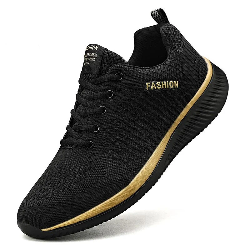 Plus Size Summer Light Weight Men Shoes Sport Men Sneakers Women Sports Shoes Man Running Shoes Man Black Training Walk GMB-0404