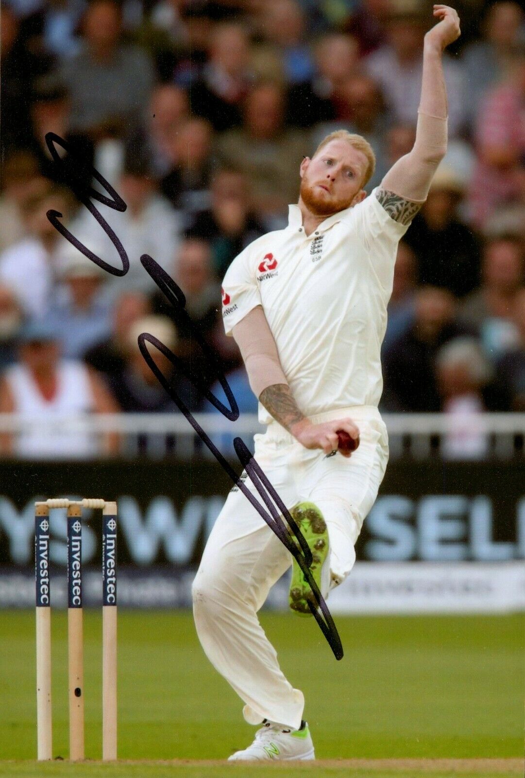 Ben Stokes Signed 6x4 Photo Poster painting Durham Cricket England Ashes Genuine Autograph + COA