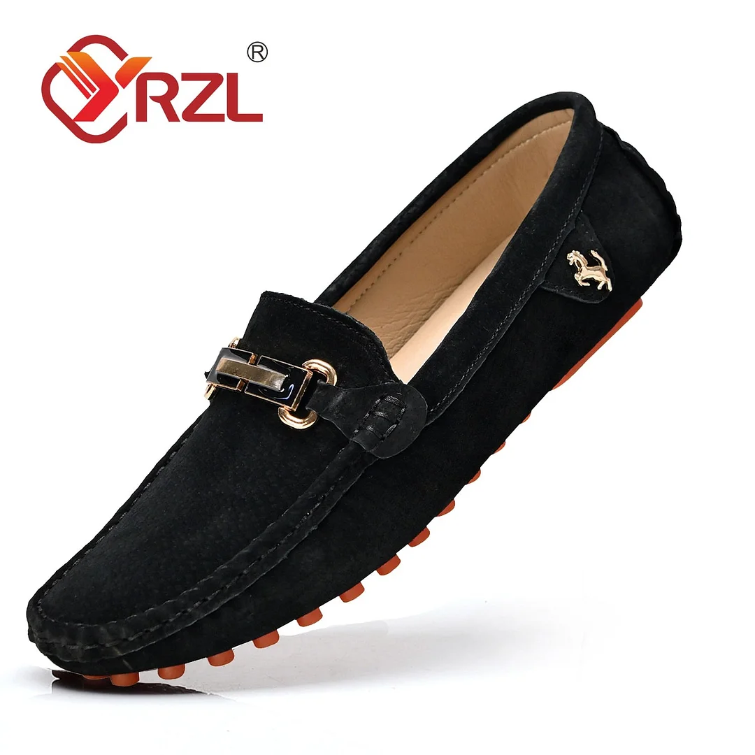 YRZL Loafers Big Size 48 Men Shoes Soft Driving Moccasins High Quality Flats Casual Leather Shoes Men Slip-on Loafers for Men