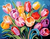 Tulip Breeze-Framed oil painting by numbers 40*30CM