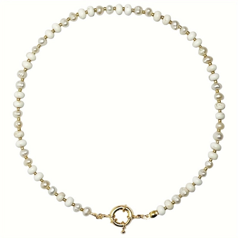 Copper Beaded Round Necklace