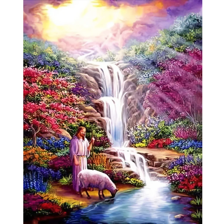 Jesus 40*50CM (Canvas) Full Round Drill Diamond Painting gbfke