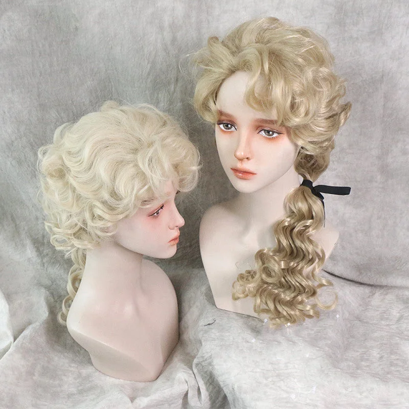 Beige/Light Gold Lolita Court Roman Curly Wig SP18604