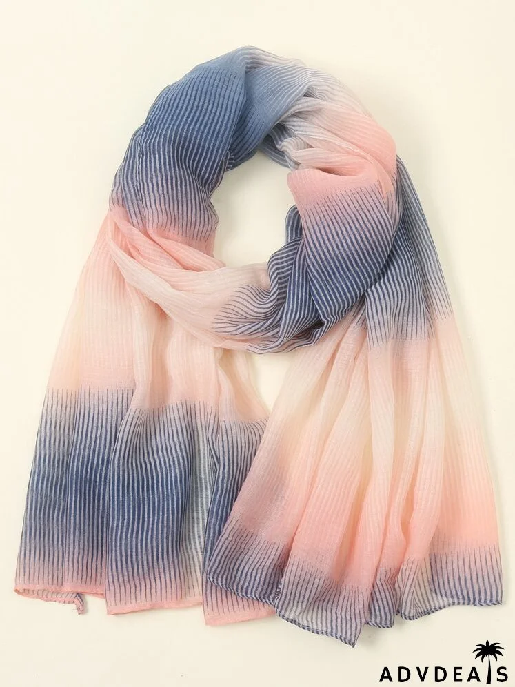 Ombre Striped Scarf