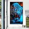 Diamond Painting-DIY Full Round Drill Fierce Tiger(70*40 CM)