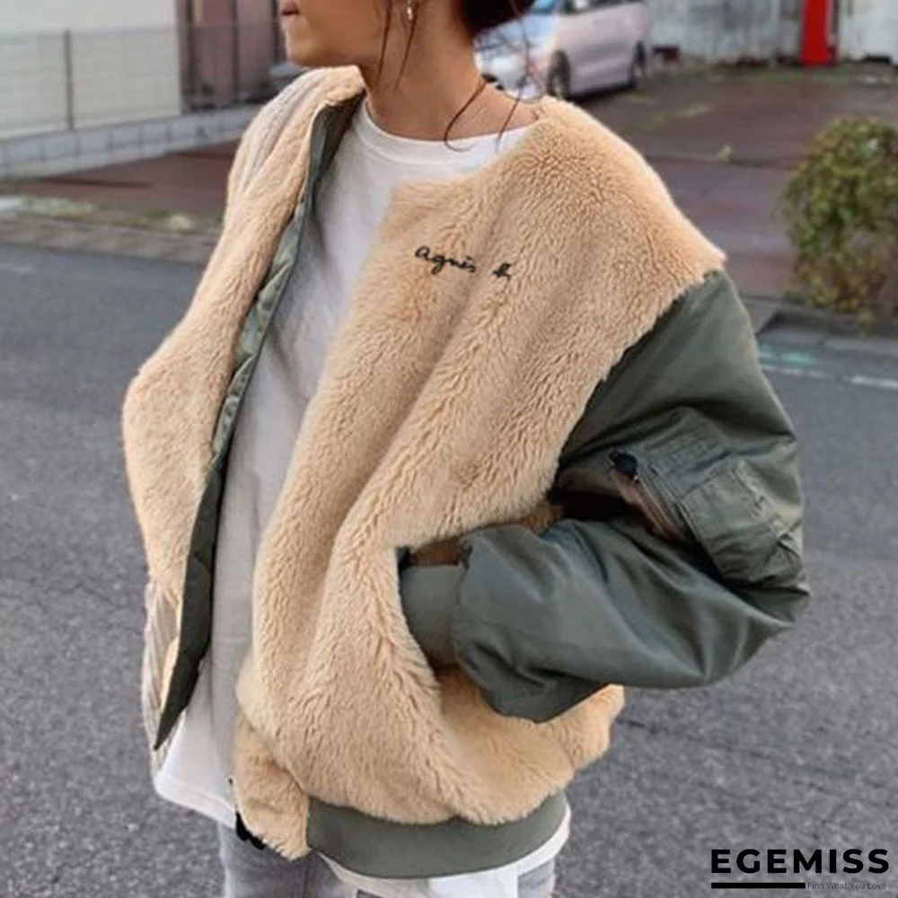 Autumn And Winter Stitched Sweater Cotton Coat Women's Coat | EGEMISS