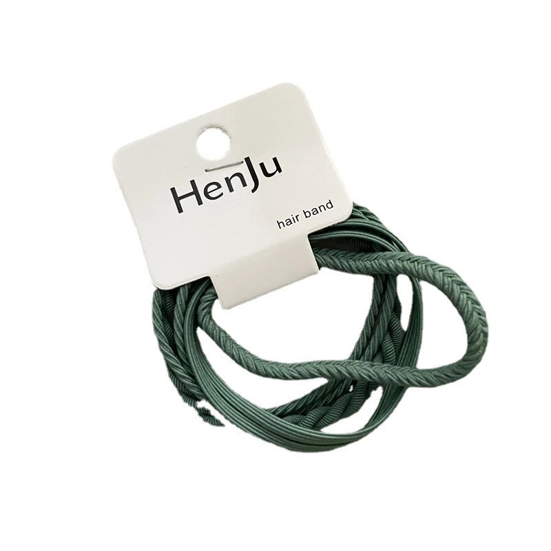 Minimalist Solid Color Cloth Hair Tie 1 Set