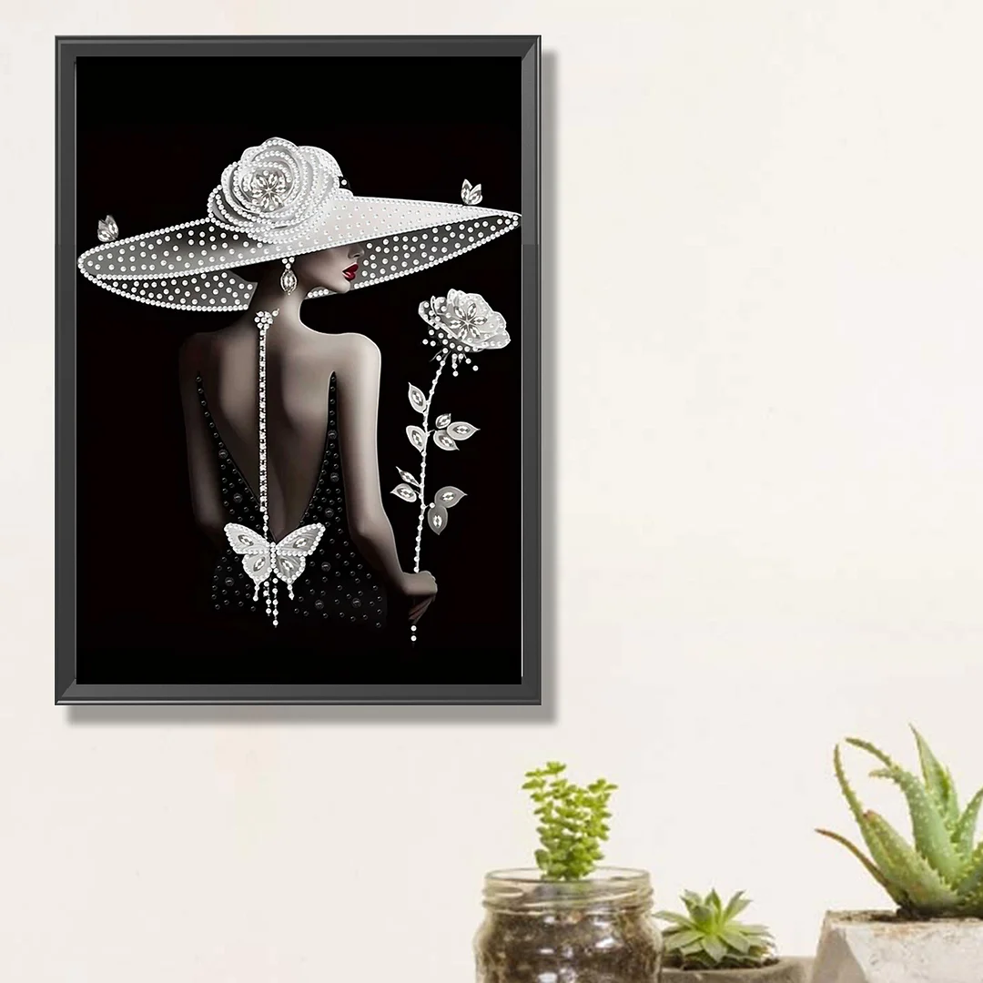 Beauty Special Shaped 5D DIY Partial Drill Diamond Painting Kit Home Art 30x40cm