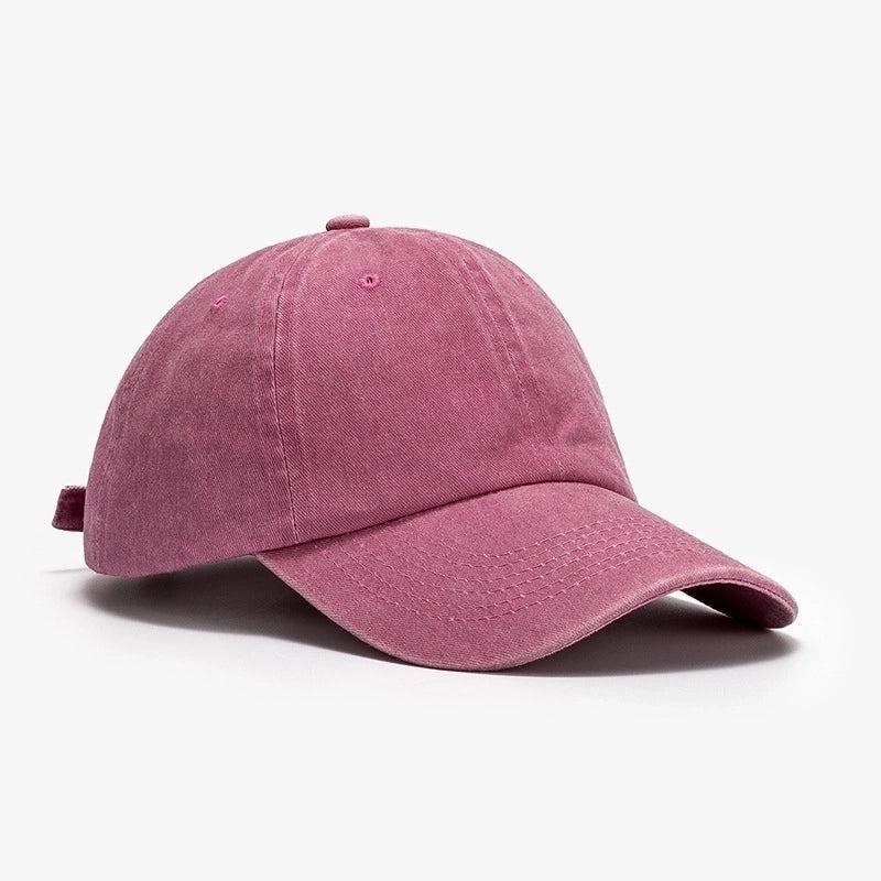Unisex Japanese Style Solid Color Curved Eaves Baseball Cap