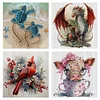 4 PCS Animal - Full Embroidery 3 Strands 11CT Stamped Cross Stitch - 40*40CM