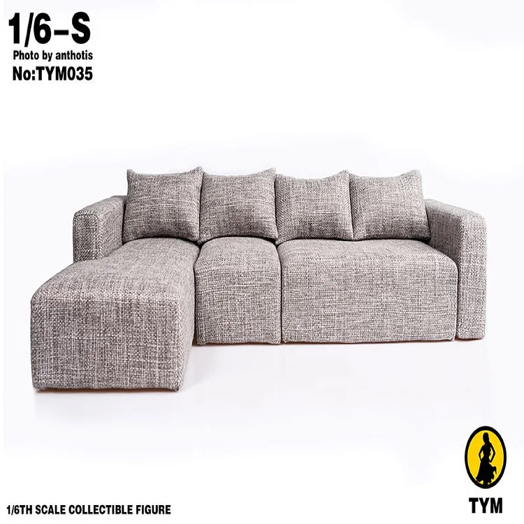 1/6 TYM035 European-style Fabric Sofa Model for 12inch Action Figure Sence DIY-aliexpress