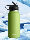40oz Insulated Cup Mug Straw Lid Stainless Steel Thermos Water Bottle Wide Mouth