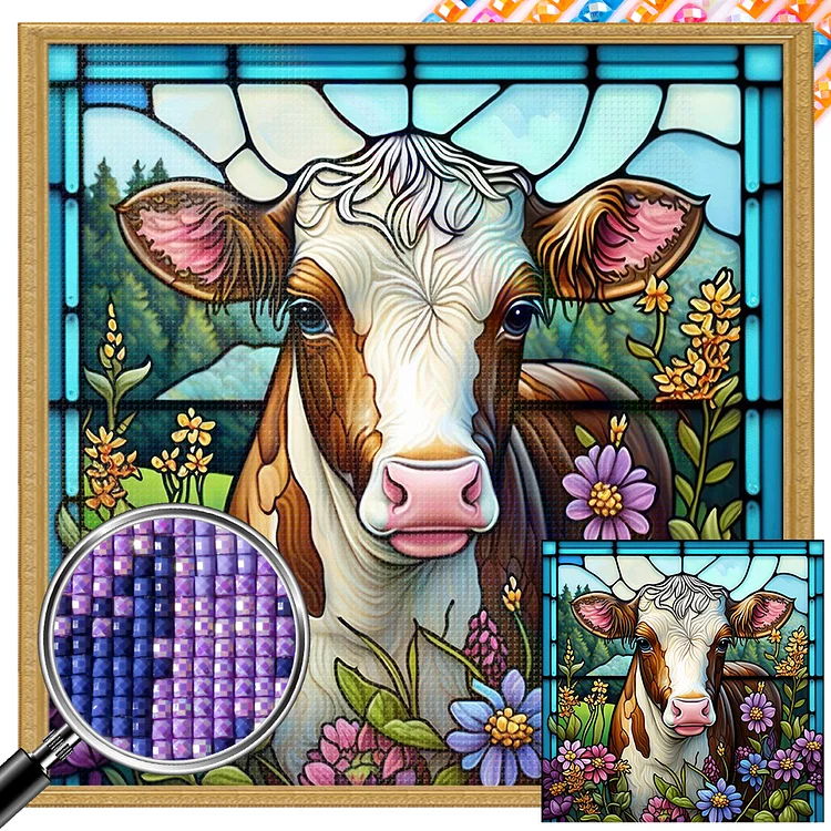 Calf 40*40CM(Canvas) AB Square Drill Diamond Painting gbfke