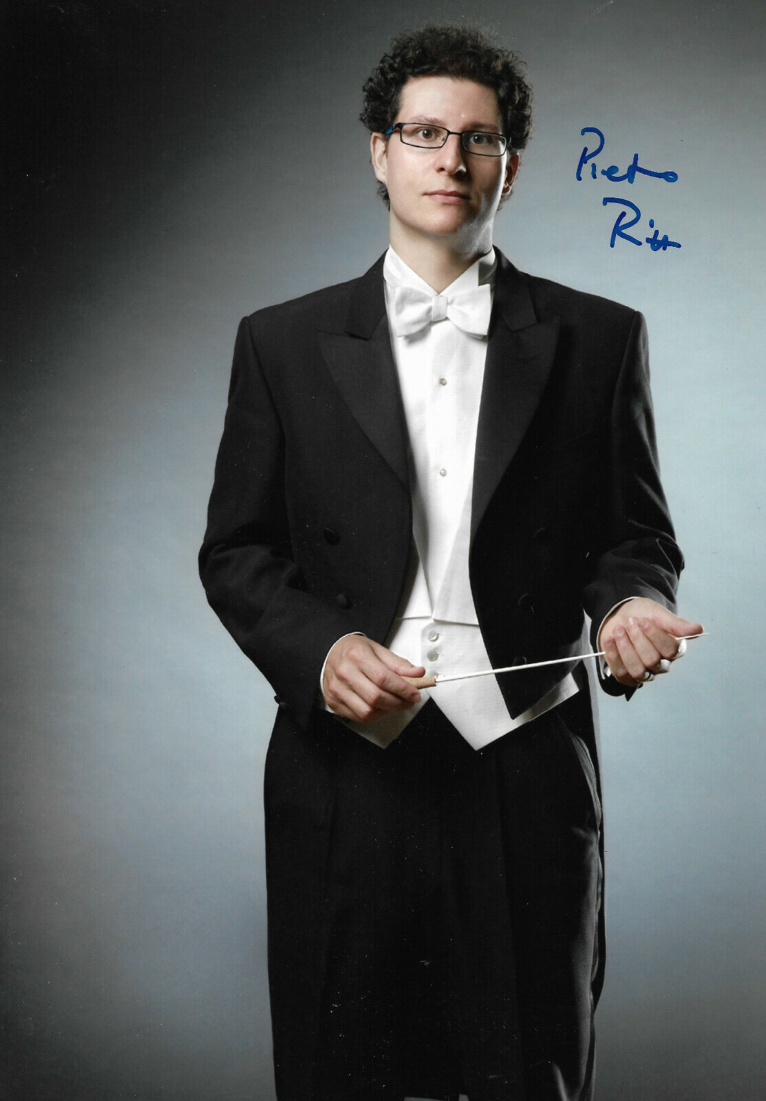 Pietro Rizzo Conductor signed 8x12 inch Photo Poster painting autograph