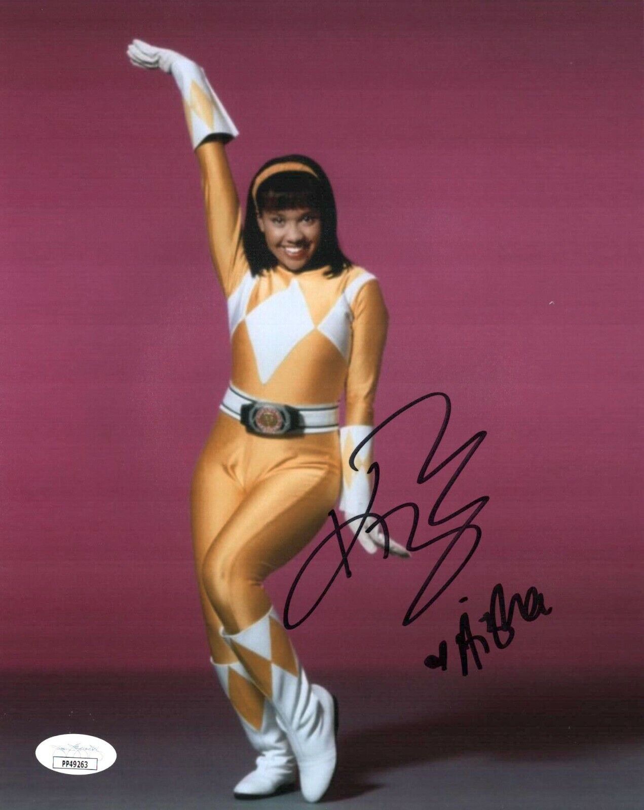 KARAN ASHLEY Signed MIGHTY MORPHIN POWER RANGERS 8x10 Photo Poster painting with JSA COA